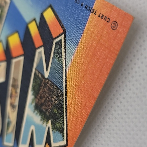 Greetings from Wisconsin Dells Wisconsin Vintage Curt Teich & Co., Inc. Postcard - Picture 7 of 7